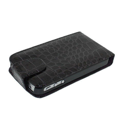 Crocodile Leather Flip Case for Iphone 4 4S