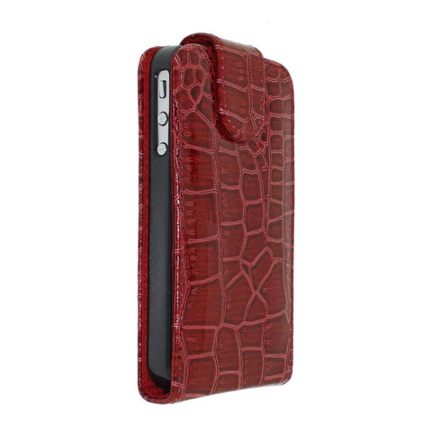 Crocodile Leather Flip Case for Iphone 4 4S