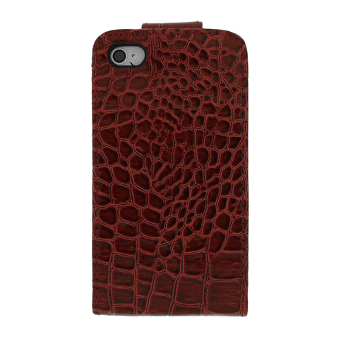 Crocodile Leather Flip Case for Iphone 4 4S