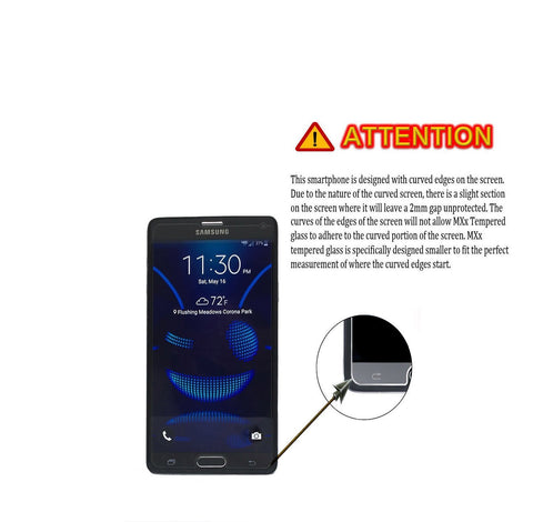 Galaxy Note 4 Tempered Glass Screen Protector - MXx® Ultra Slim Extra Smooth