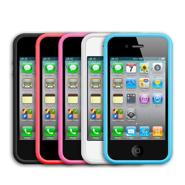 Slim Hard Matte Silicone TPU Bumper for iPhone 4 4S