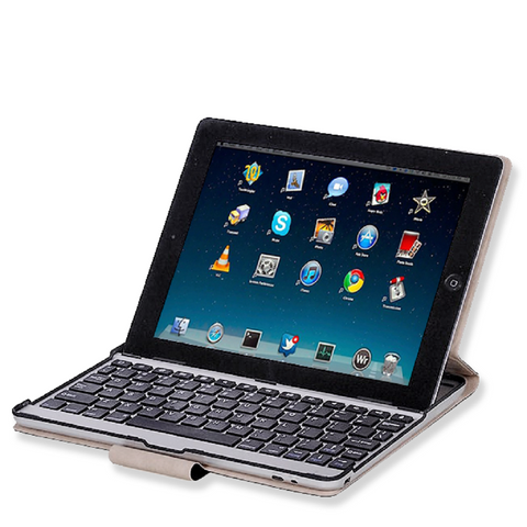 Slim Leather Bluetooth Keyboard Case