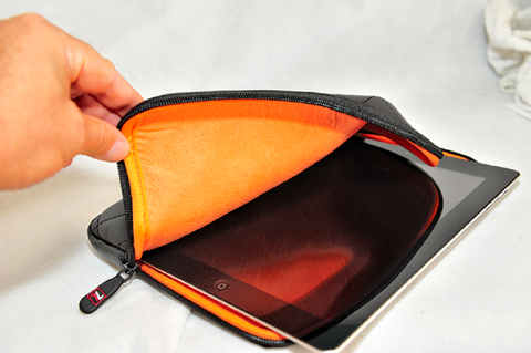 Quilted Leather Zip Sleeve
